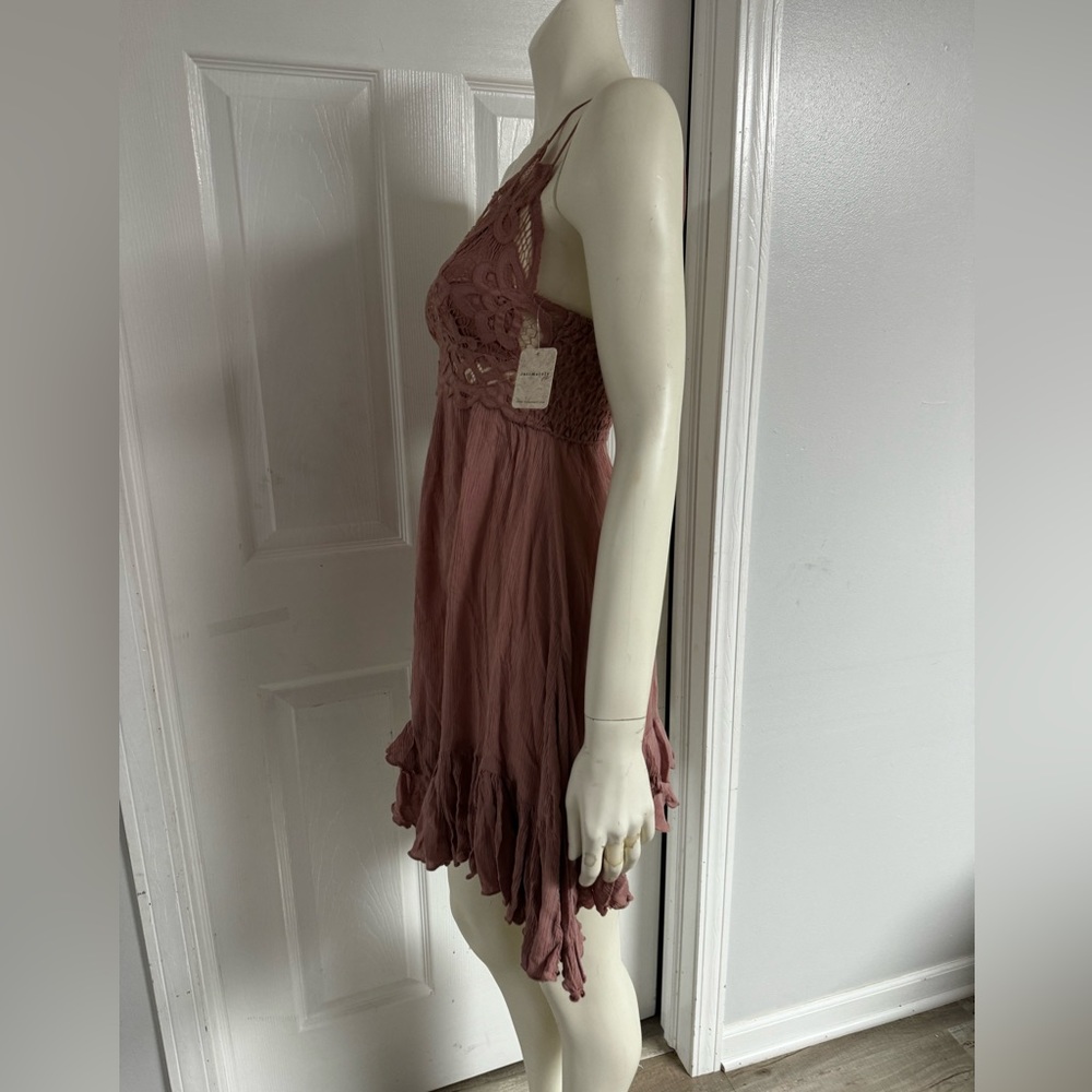 NWT Free People Women's Adella Mauve Boho Slip Dress Size Small - Picture 9 of 10